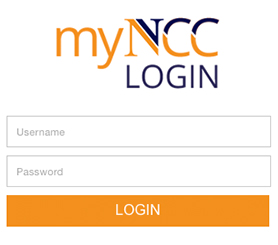 MyNCC Portal Login Box