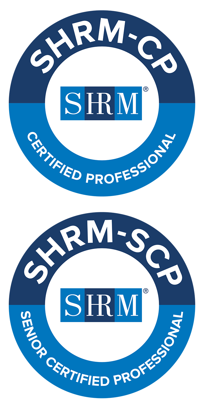 SHRM-CP Cerfified Professional and Senior Certified Proefessional Logos