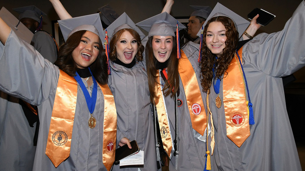 Students At Graduation